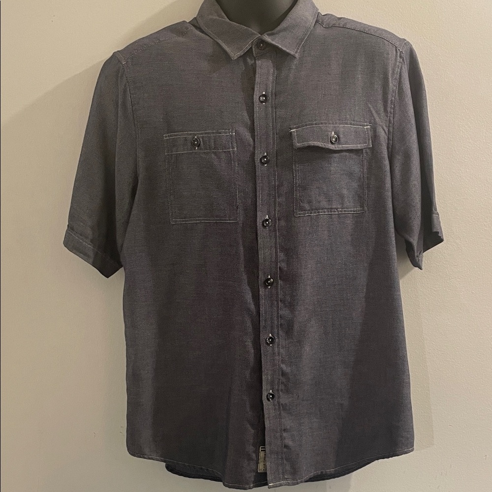 Sean John Dark Gray Casual Button Down Shirt